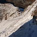steiler aber gut gesicherter Abstieg zum Rotsteinpass 2120m