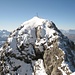 Gipfelaufbau des Bös Fulen 2802m, rechts die letzte Schwierigkeit, welche man mit grösster Vorsicht rechtsgehend bzw. überkletternd meistert