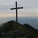 Summit cross on Cima della Trosa, the fog is rolling in
