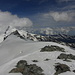 Am Gobba di Rollin - Blick aus der Nähe des Gipfels (3.899 m) entlang des Grates in östliche Richtung zum Punkt 3.895, zu dem wir noch einen kurzen Abstecher machen.