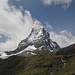 Zwischen den Stationen Schwarzsee und Trockener Steg - Blick zum Matterhorn während der Seilbahnfahrt zu unserer "Gobba di Rollin-Tour".