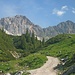 Die drei Ziele des Tages: Teufelskopf, Oberreintalschrofen und Scharnitzspitze.