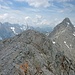 Am Oberreintalschrofen mit Blick zum Hinterreintalschrofen.