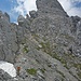 Rückblick von der Scharte zum Oberreintalschrofen.