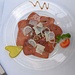Vorspeise 1: Hirsch-Carpaccio mit Parmesan
