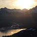 Morgenerwachen über dem Fjord von Valdez