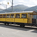 Wagen der Berninabahn in klassischer Farbgebung. Leider nicht stilecht saniert, grosse Teile des Unterbaus sind nicht korrekt aufgearbeitet. Schade.