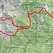Ungefähre Route Bedretto - Capanna Albagno via Mottarone