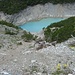 Tiefblick in den Einlaufbereich des Lago di Livigno