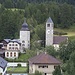 Susch, Planta-Turm und reformierte Kirche