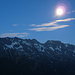 Wetterglück! Mondschein über Urner Alpen