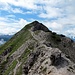 Rückblick auf den Kuegrat - der höchste Punkt der Route