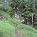 Verso l'Alp D'Arbea, la pendenza è dolce, si compie un lungo traverso