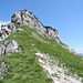 Nochmals Gipfelaufbau des Lahnerhorns- der Aufstiegsriss ist auch gut zu sehen - im hinteren Drittel