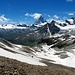 Eisige Welten gesehen im Rückblick vom Furggji-Sattel (die Wolke am Matterhorn ist weiter gewachsen)
