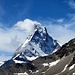 Das Matterhorn mit kleiner Wolke im Windschatten des Föhnsturms...diese Wolke wuchs mit zunehmender Tageszeit stetig an