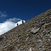 Die letzten steinigen Meter zum Mettelhorn-Gipfel