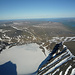 Blick aus der Luft über den Storglaciären und die Weite des Schwedischen Nordens