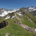Gipfel Rappenstein - Rückblick auf den Gratverlauf zum Hochspeler nach dem kurzen Abstecher dorthin.