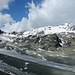 Le Pleureur 3704 m und Cabane des Dix 2928 m vom Pas de Chèvres 2855 m<br />Im Vordergrund der Glacier de Cheilon