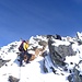 Die letzte Meter zum Gipfel des Großglockner,3798m.Wir sind alleine auf dem Gipfel des Großglockners, eine Rarität.