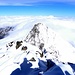 Glocknerwand(3596m), gesehen von Gipfel des Großglockner (3798m).