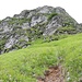 Das Gamsbandl oberhalb der schwierigsten Stelle des Klettersteiges auf den Tristkogel