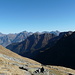 Dal Passo del Gagnone panorama verso la Val d'Ambra, la cima davanti a noi è il Pizzo Ricuca