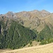 Plattspitze 2672 m links und Domenarspitze 2718 m rechts vom Weg zur Stinalm gesehen