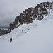 Abstieg auf dem Grenzgletscher zur Neuen Monte Rosa Hütte