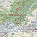 Meine Route zum kuriosen Biirbistel / Birbistel (~625m) und auf den Deutschen Hochwald (693,2m).