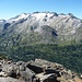 Aussicht nach S auf die Maledetta mit dem Aneto, höchster Gipfel der Pyrenäen, ganz links