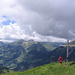 am Gipfel der Wangspitze mit Blick nach Fontanella