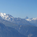 Walliser Alpen (v.l.n.r. Weissmies,Mischabel Matterhorn,Weisshorn und Mont Blanc)