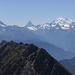 Matterhorn und Weisshorn grüßen zum Bettmergrat