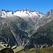 Die firnumlagerten Gipfel auf der anderen Talseite des Göscheneralp-Tals