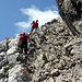 Abstieg über die steile Südflanke der Braunarlspitze ...eine der Kraxelstellen zwischendurch