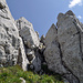 leichte, kurze Kletterei (I) vor dem Stossgipfel (Foto im Abstieg aufgenommen)