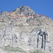 Zoom auf den Gipfelbereich der Chli Windgällen - Aufstiegsweg (rot) und Abstiegsweg (gelb)