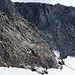 Passo Superiore di Pesciora: im Spätsommer vom Gerengletscher Bergschrund und reichlich Schutt.
