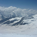 Blick über den Aletschgletscher in Richtung Aletschhorn