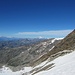 Der Mont Blanc ( 4810m ) in der Ferne