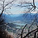 Ausblick  beim Aufstieg über Lugano, den Lago di Muzzano, das Agn becken und das Ponte Tresabecken des Luganersees