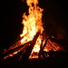 das Feuer auf der Wandflue