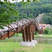 über die längste Holzbrücke Europas