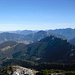 Gipfelpanorama 1: Östliche Ammergauer Alpen mit Estergebirge und Bayrischen Voralpen