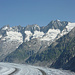 Grosser Aletschgletscher mit Chamm, Fiescher Gabelhorn, Schönbühlhorn, Grosses Wannenhorn und Kleines Wannenhorn