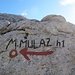 Beim jenseitigen, kurzen Abstieg zum Rif. Mulaz komme ich am Abzweig zum Monte Mulaz vorbei; dort hinauf .....
