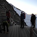 Abmarsch am morgen von der Gnifetti Hütte zu insgesamt 6 Gipfeln an diesem Tag