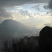 dal Corno Orientale di Canzo, appena passato un breve rovescio di pioggia, "appare" in una finestra di bel tempo, il Monte Barro.